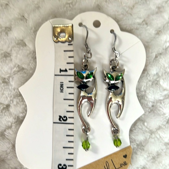 Handmade cat earrings - Picture 3 of 4